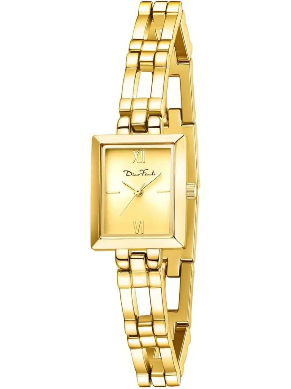 Women's All Gold Vintage Quartz Stainless Steel Band Luxury Bracelet Wrist Watch